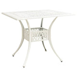 Vidaxl tuintafel 90x90x73 cm gietaluminium wit