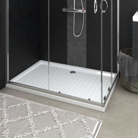 Vidaxl Duschschale mit Stollen 80x120x4 cm abs weiß