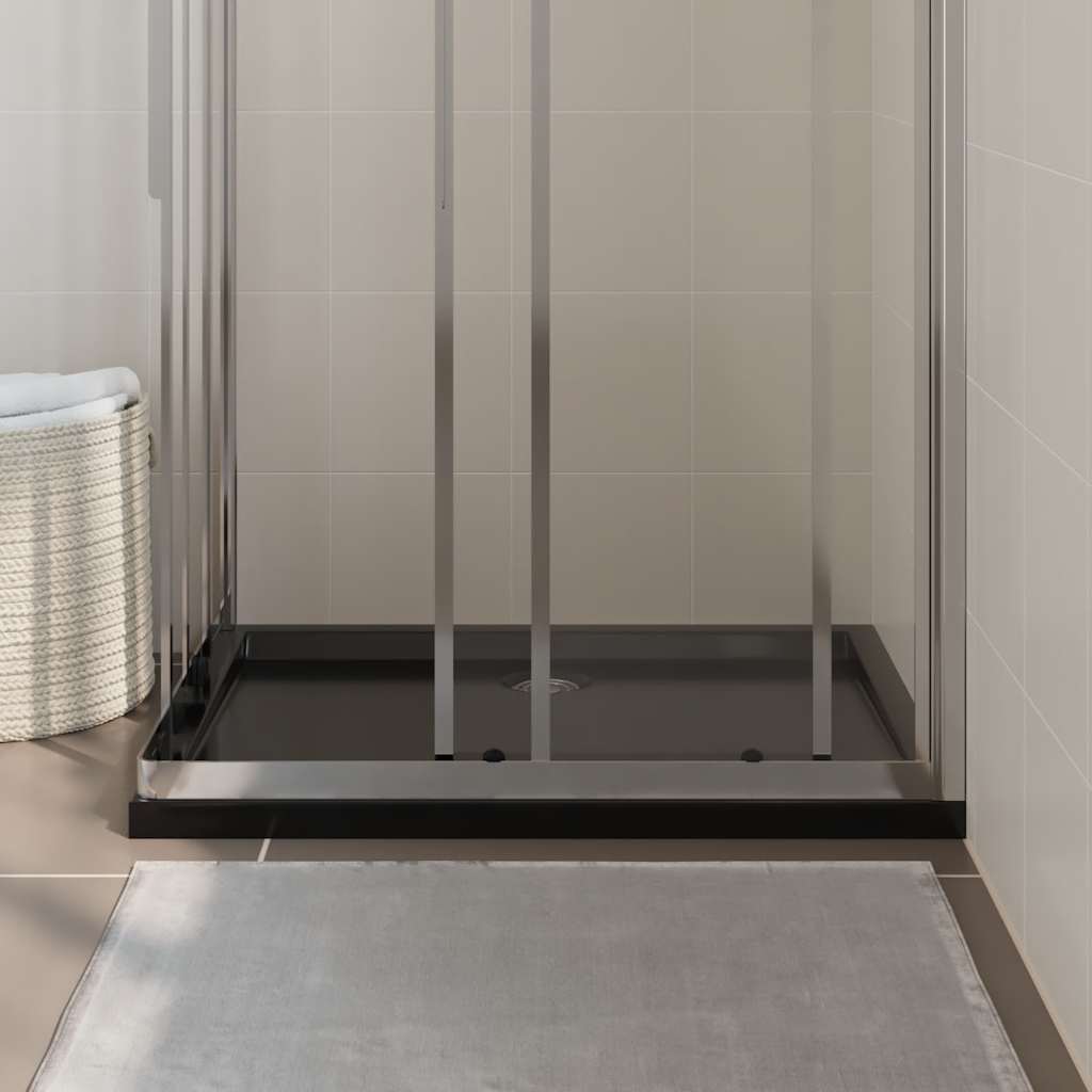 Vidaxl Duschschale rechteckig 70 x 90 cm ABS Schwarz