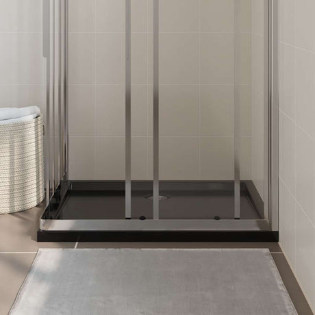 Vidaxl Duschschale rechteckig 70 x 90 cm ABS Schwarz