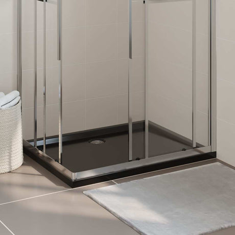 Vidaxl Duschschale rechteckige 80x100 cm abs schwarz