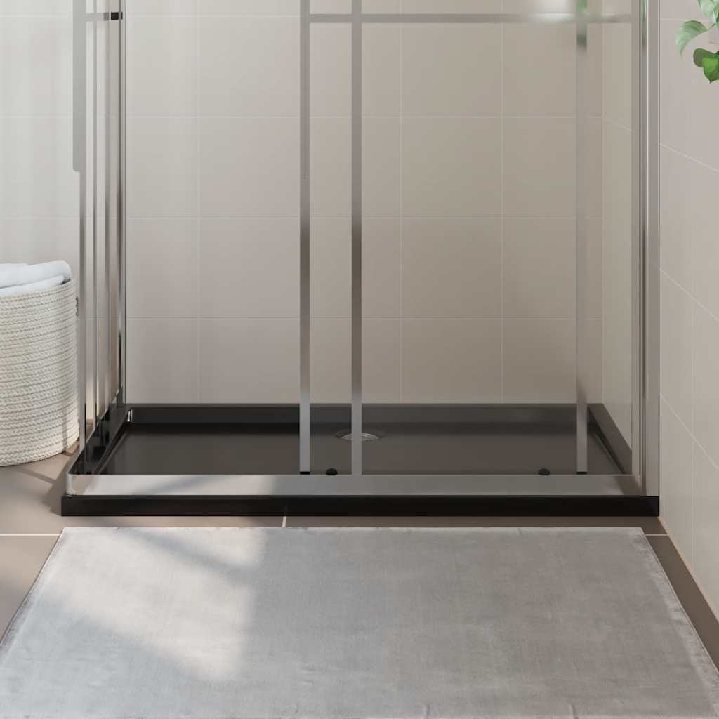Vidaxl Duschschale rechteckige 70x120 cm abs schwarz