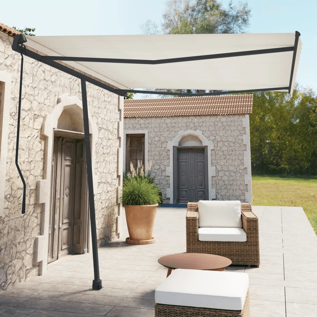 Vidaxl Laifel Pole Set 300x245 cm Eisen -Anthrazit -gelöscht
