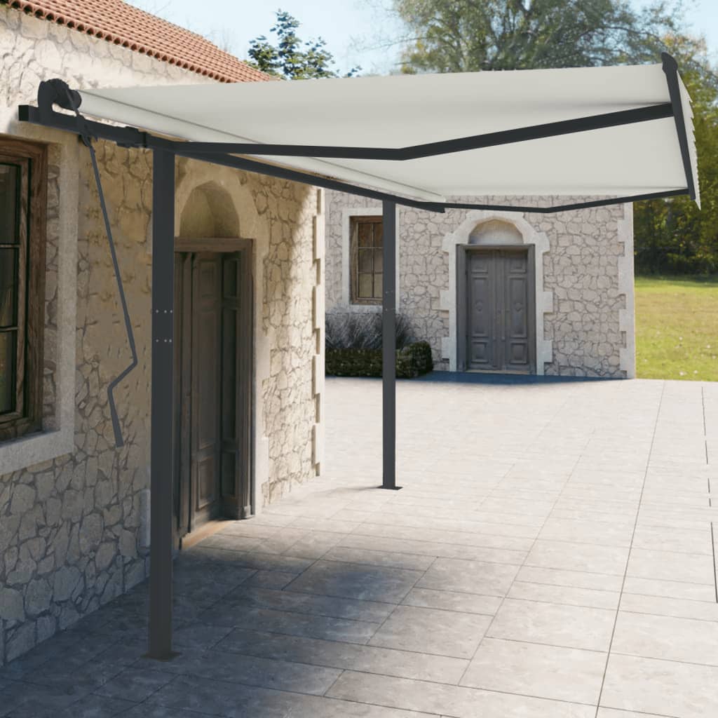Vidaxx Markisenpfosten-Set 450x245 cm Eisen Anthrazit