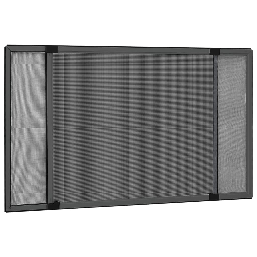 Vidaxl raamhor uitschuifbaar (100-193)x75 cm antracietkleurig