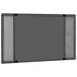 Vidaxl raamhor uitschuifbaar (100-193)x75 cm antracietkleurig
