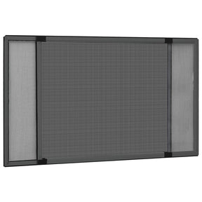 Vidaxl raamhor uitschuifbaar (100-193)x75 cm antracietkleurig