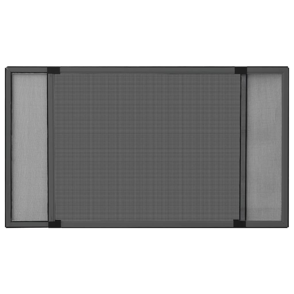 Vidaxl raamhor uitschuifbaar (100-193)x75 cm antracietkleurig