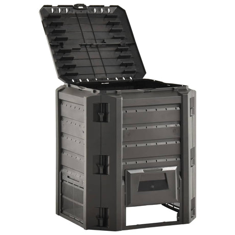 Vidaxl -Kompostbehälter 380 l Schwarz