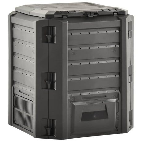 Vidaxl -Kompostbehälter 380 l Schwarz