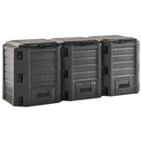 Vidaxl Compost Bin 1200 L Schwarz