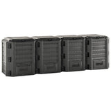 Vidaxl -Kompostbehälter 1600 L schwarz