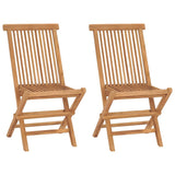 Vidaxl tuinstoelen 2 st inklapbaar massief teakhout