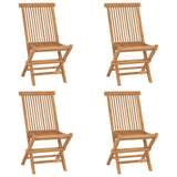Vidaxl tuinstoelen 4 st inklapbaar massief teakhout