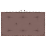Vidaxl palletvloerkussen 73x40x7 cm katoen taupe