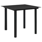 Vidaxl 3-delige tuinset pvc-rattan zwart