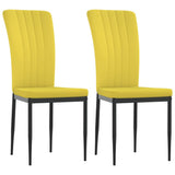 Vidaxl eetkamerstoelen 2 st fluweel mosterdgeel