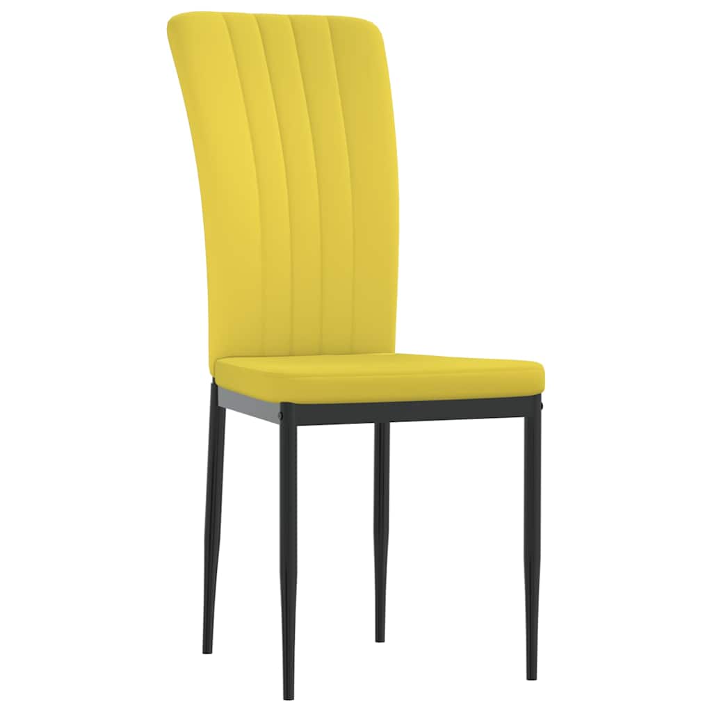 Vidaxl eetkamerstoelen 2 st fluweel mosterdgeel