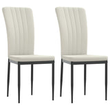 Vidaxl eetkamerstoelen 2 st fluweel crèmekleurig