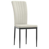 Vidaxl eetkamerstoelen 2 st fluweel crèmekleurig