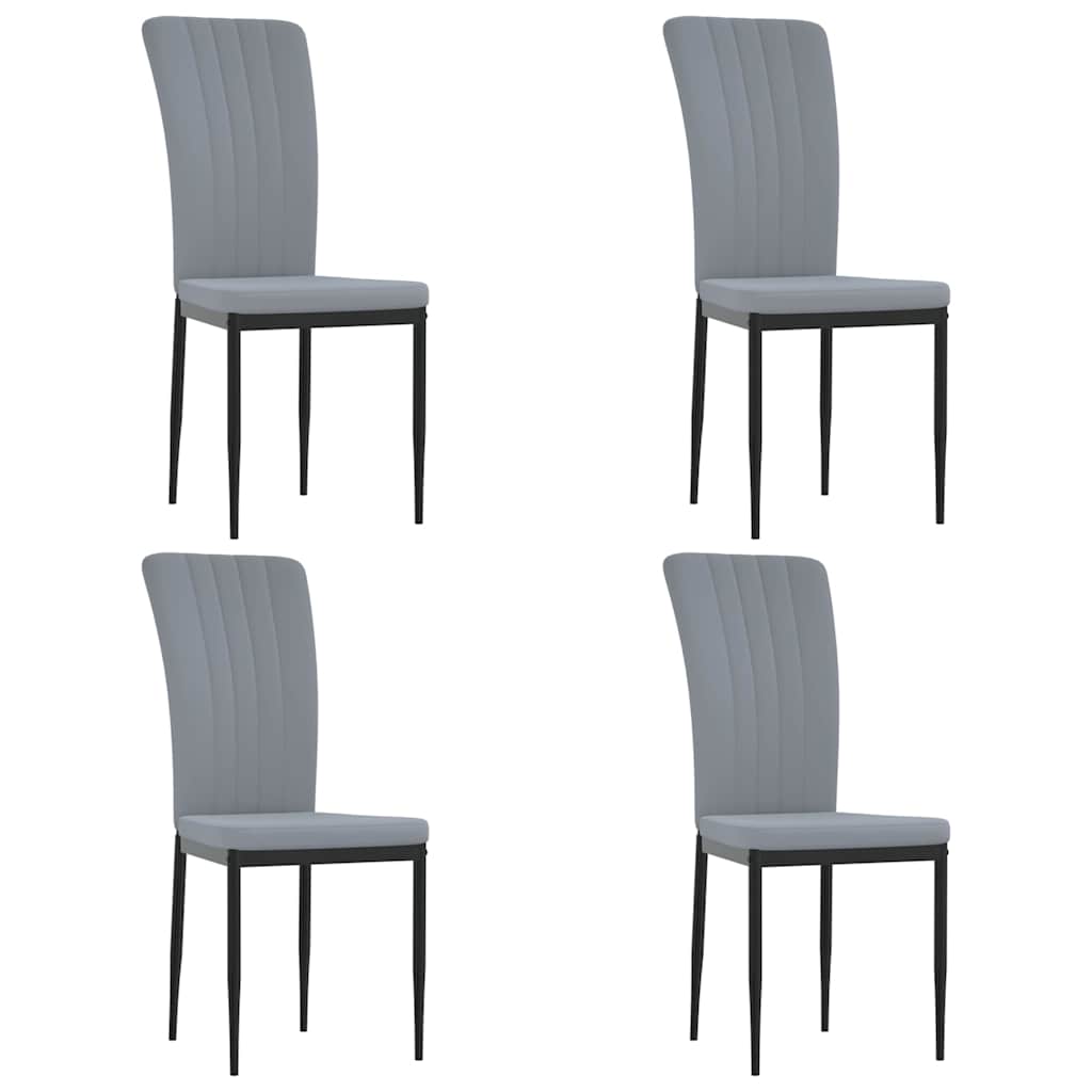 Vidaxl eetkamerstoelen 4 st fluweel lichtgrijs