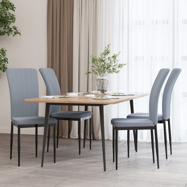 Vidaxl eetkamerstoelen 4 st fluweel lichtgrijs
