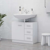 Vidaxl wastafelkast 63x30x54 cm bewerkt hout wit