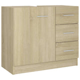 Vidaxl wastafelkast 63x30x54 cm bewerkt hout sonoma eikenkleurig