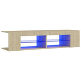 Vidaxl tv-meubel met led-verlichting 135x39x30 cm sonoma eikenkleurig