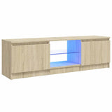Vidaxl tv-meubel met led-verlichting 120x30x36 cm sonoma eikenkleur