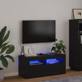 Vidaxl tv-meubel met led-verlichting 90x35x40 cm zwart