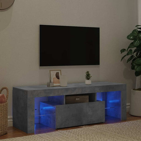 Vidaxl tv-meubel met led-verlichting 120x35x40 cm betongrijs
