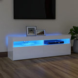 Vidaxl tv-meubel met led-verlichting 120x35x40 cm hoogglans wit