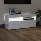 Vidaxl tv-meubel met led-verlichting 90x35x40 cm hoogglans wit