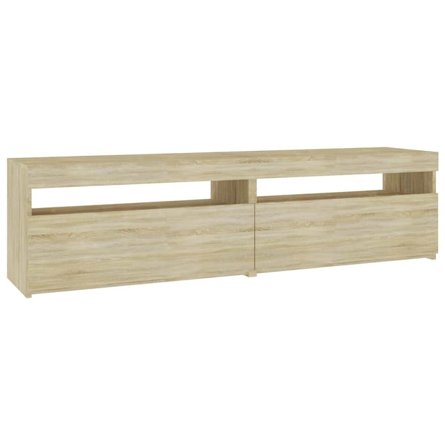 Vidaxl tv-meubelen 2 st met led-verlichting 75x35x40 cm sonoma eiken