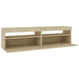 Vidaxl tv-meubelen 2 st met led-verlichting 75x35x40 cm sonoma eiken