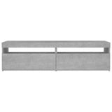 Vidaxl tv-meubelen 2 st met led-verlichting 75x35x40 cm betongrijs