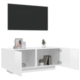 Vidaxl tv-meubel 100x35x40 cm bewerkt hout hoogglans wit