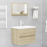 Vidaxl badkamerspiegel 60x10,5x37 cm bewerkt hout sonoma eikenkleurig