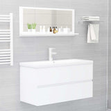 Vidaxl badkamerspiegel 90x10,5x37 cm spaanplaat wit