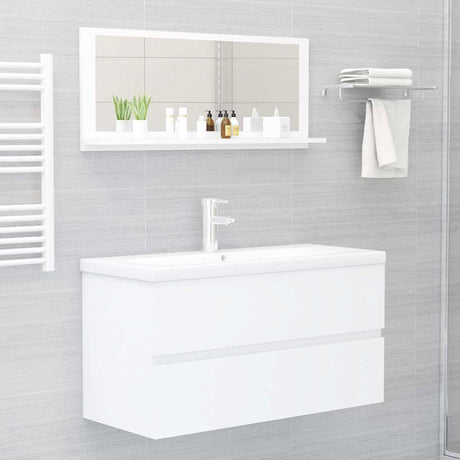 Vidaxl badkamerspiegel 90x10,5x37 cm spaanplaat wit