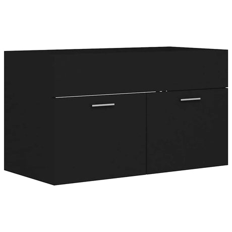 Vidaxl wastafelkast 80x38,5x46 cm bewerkt hout zwart