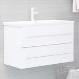 Vidaxl wastafelkast 80x38,5x48 cm bewerkt hout wit