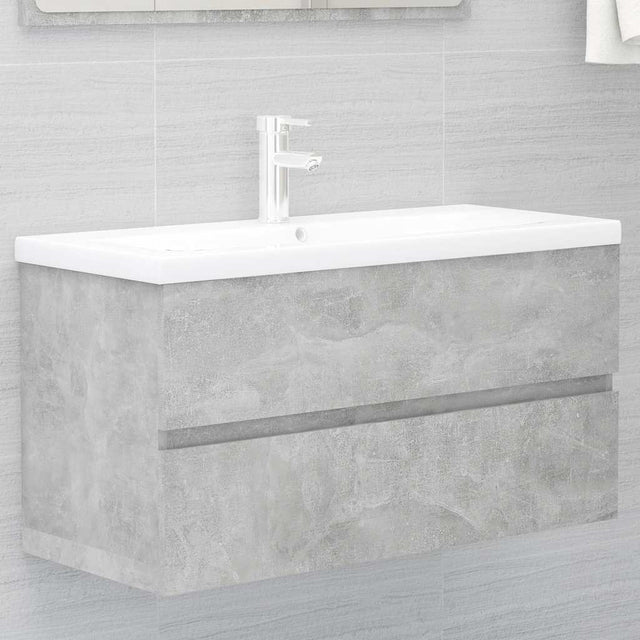 Vidaxl 804759 wastafelkast 90x38,5x45 cm betongrijs