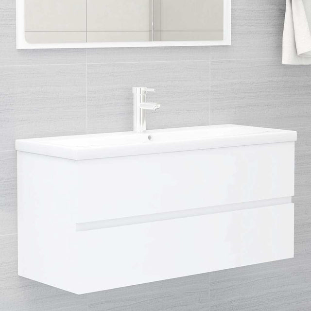 Vidaxl wastafelkast 100x38,5x45 cm bewerkt hout wit
