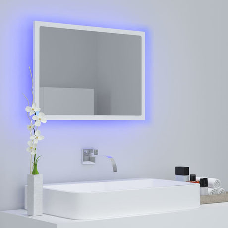Vidaxl badkamerspiegel led 60x8,5x37 cm acryl wit