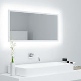 Vidaxl badkamerspiegel led 90x8,5x37 cm acryl wit