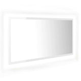 Vidaxl badkamerspiegel led 90x8,5x37 cm acryl hoogglans wit
