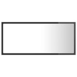 Vidaxl badkamerspiegel led 90x8,5x37 cm acryl hoogglans grijs