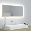Vidaxl badkamerspiegel led 100x8,5x37 cm acryl sonoma eikenkleurig
